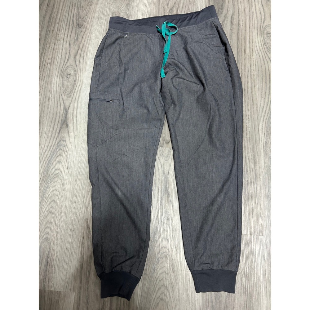 FIGS Womens Zamora Jogger Scrub Pants Polyester Blend M Graphite‎ Grey Heather